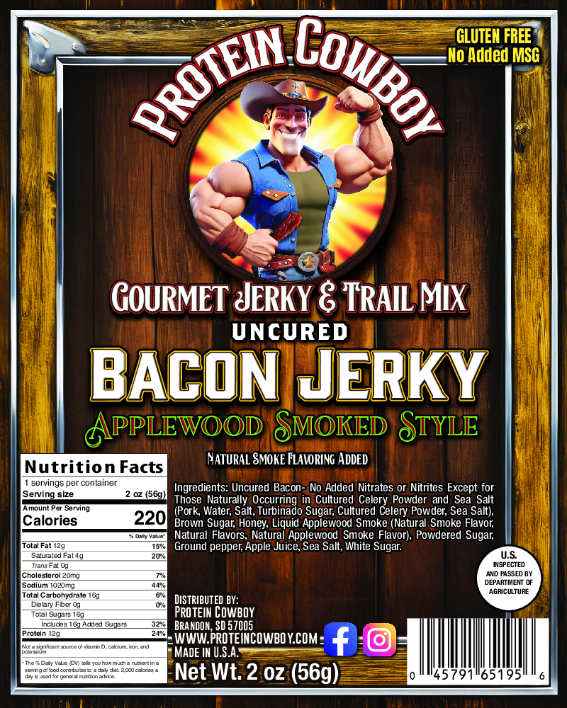 Applewood Bacon Jerky - GLUTEN FREE