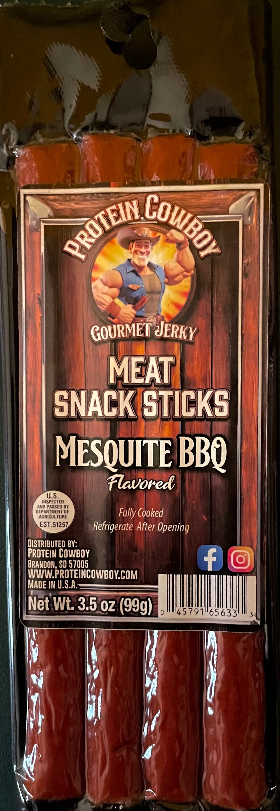 Mesquite BBQ Meat Snack Sticks