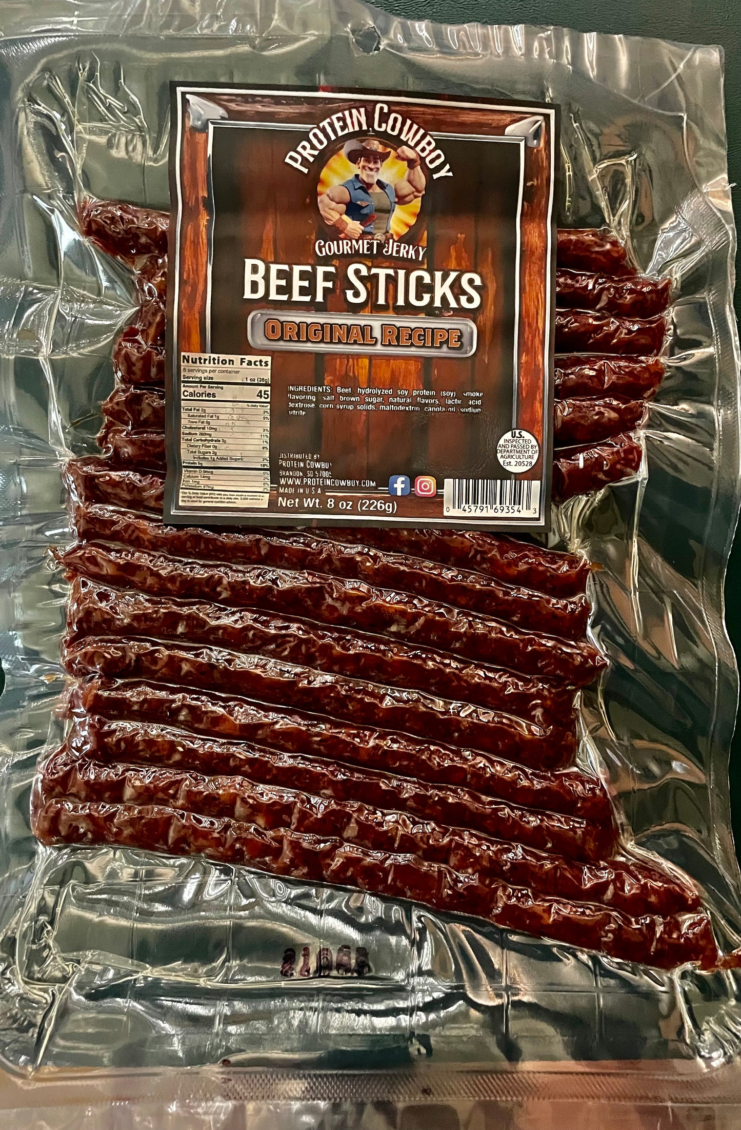 1/2 Pound of Original Flavored Beef Sticks