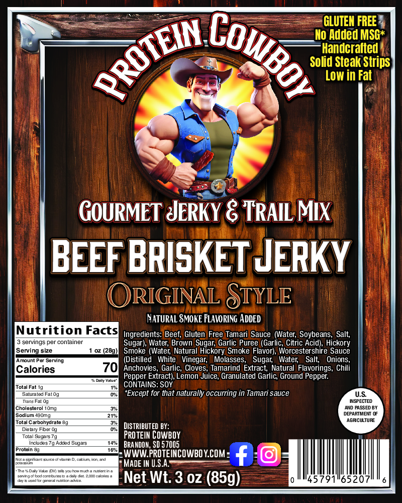 Original Brisket Beef Jerky - GLUTEN FREE