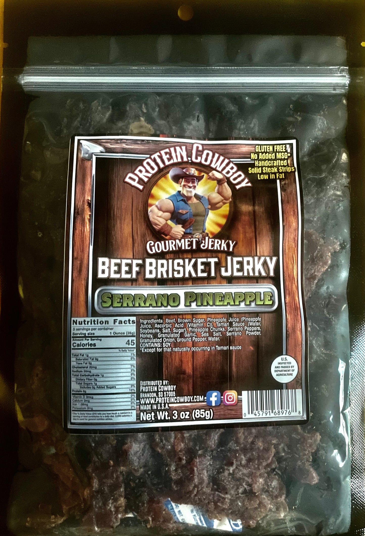 Serrano Pineapple Brisket Jerky- Gluten Free!