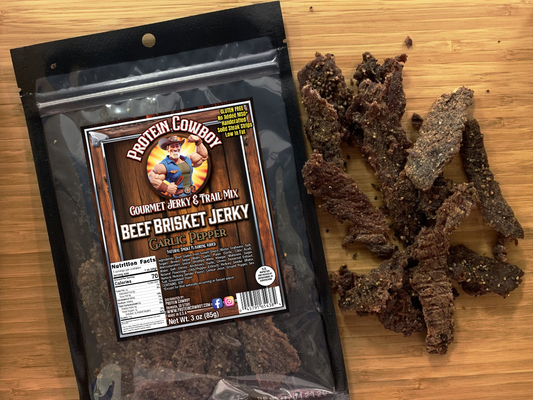 Garlic Pepper Brisket Beef Jerky - GLUTEN FREE