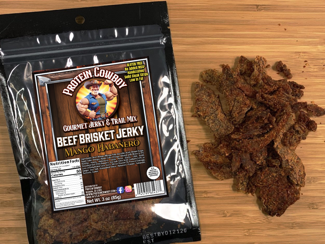 Mango Habanero Brisket Beef Jerky - GLUTEN FREE